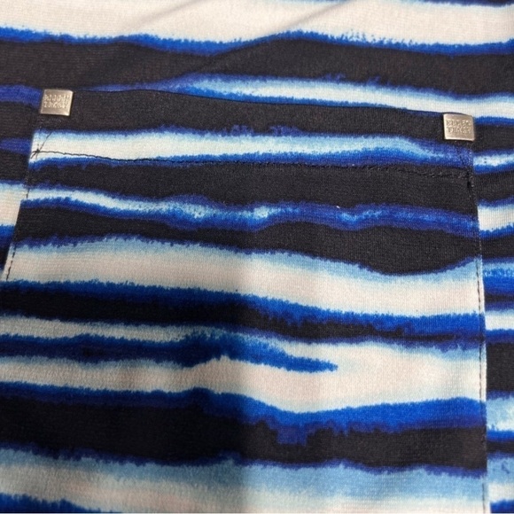 Ellen Tracy Blue Front Zipper Top Sz Medium - Picture 5 of 6